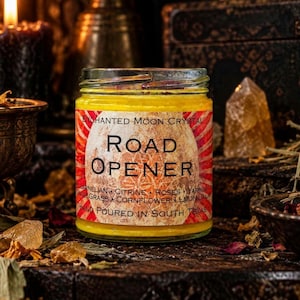 Road Opener Candle, Luck Prosperity Success Ritual, Remove Obstacles, Hoodoo Money Spell, Witchcraft Supplies