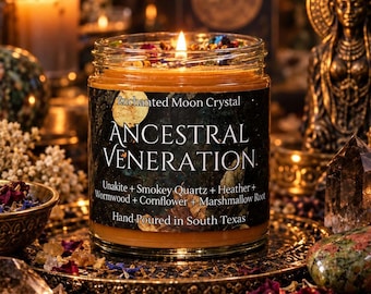 Ancestor Veneration Candle, Family Reverence & Healing, Spiritual Guidance, Ancestral Wisdom, Honoring Lineage Roots