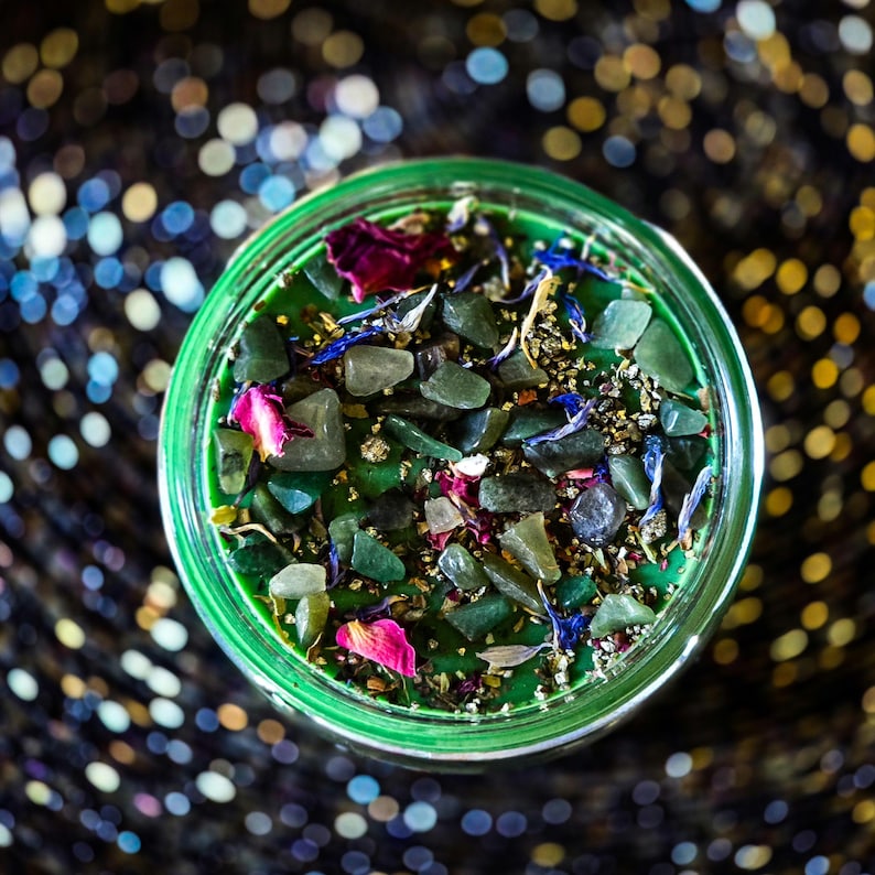 Money Drawing Intention Candle | Witchcraft Supplies | Wealth | Success | Abundance Spell | Hoodoo | Manifesting Ritual | Law of Attraction image 2