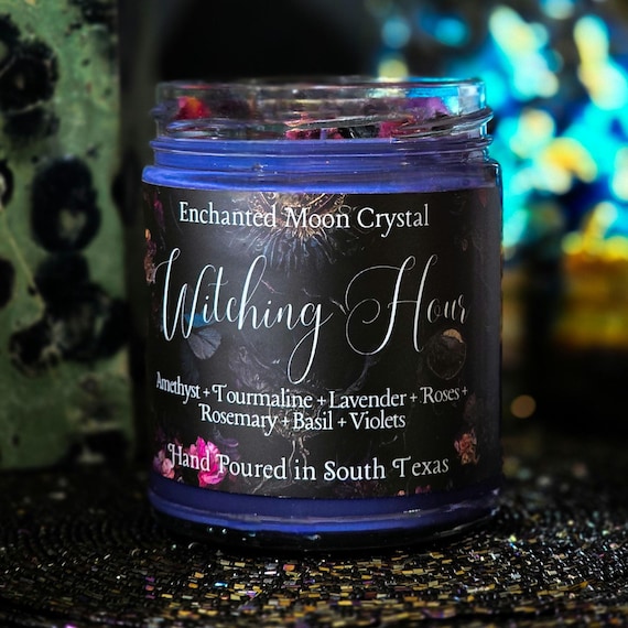 Witching Hour Candle, Hedge Witch, Spirit Communication, Divination, Cottagecore, Witchcraft Supplies, Intuition