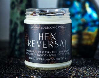 Hex Reversal Candle | Black Magic Reversal | Protection Spell | Witchcraft Supplies | Block Psychic Attack | Return To Sender | Evil Eye