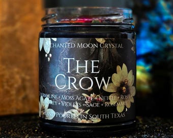 The Crow Candle, Remove Creative Blocks, Muse, Witchcraft, Psychic Ability, Occult, Spiritual Wisdom, Protection, Ancestors, Esoteric