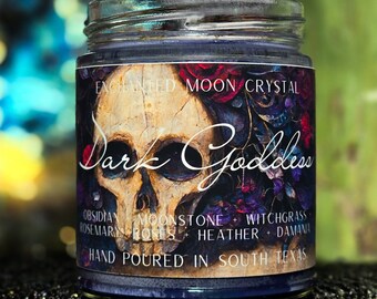 Dark Goddess Candle, Dark Moon, Spell Candle, Dark Feminine, Divine Feminine, Goddess Energy, Hecate, Witchcraft Supplies, Dark Magic