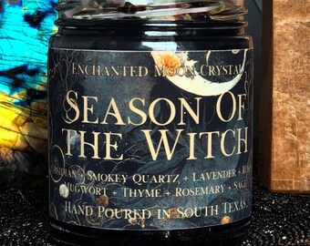 Season of the Witch Candle, Dark Goddess, Witchs Brew, necromancy, Goddess of Witches, Hecatean Magic, Manifesting Candle, Dark Moon Candle