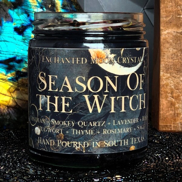 Season of the Witch Candle, Dark Goddess, Witchs Brew, necromancy, Goddess of Witches, Hecatean Magic, Manifesting Candle, Dark Moon Candle