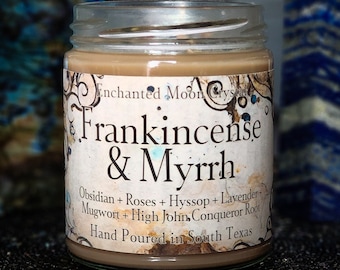 Frankincense & Myrrh Candle, Spiritual Candles, Purification, Natural Candles, Space Cleansing, Spiritual Guidance, Protection Spell, Gifts