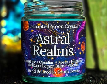 Astral Realms Candle, Remote Viewing, Healing Energy, Positive Space, Energy Cleanse, Intention Candle, Clear Negativity, Lucid Dreaming