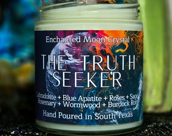 The Truth Seeker Candle, Remote Viewing, Intuition, Lift The Veil, Discernment, False Paradigms, Ancient Mysteries, Censored History