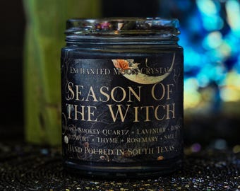 Season of the Witch Candle, Mabon, Hedge Witch, Samhain, Intention Candles, Grounding and Meditation Ritual, Protective Energy, Witchs Brew