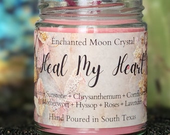 Heal My Heart Candle, Spiritual Healing, Emotional Health, Joyful Living, Mental Wellbeing, Past Life Healing, Psychic Protection, Gentlenes