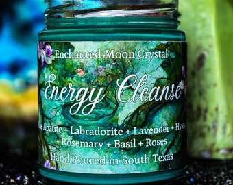 Energy Cleanse, Aura Cleanse, Spiritual Healing, Healing Crystals, Witchcraft, Spell Candle, Ritual Cleanse, Intention Candle, Aura Healing