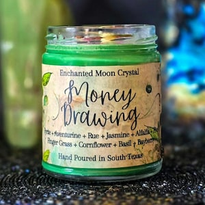 Money Drawing Candle, Money Spell, Witchcraft Supplies, Wealth, Success, Manifest Abundance, Hoodoo, Manifesting Ritual, Law of Attraction