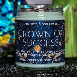 Crown Of Success, Hoodoo, Manifesting, Witchcraft Supplies, Success Spell, Dream Job, Powerful Spell, Intention Candle, Manifest Candle image 1