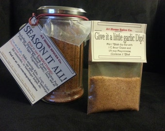 Let's Get Cooking! Combo! Season It All, A Seasoning Salt and Give It A Little Garlic Dip.