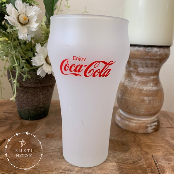 Vintage 1980s Coca Cola Frosted Glassware - Etsy