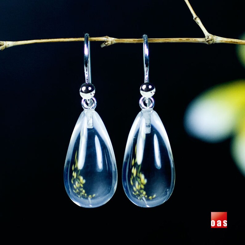 14K Quartz Earrings 925 Sterling Silver Earrings 14K White Gold Earrings Solid Gold Earrings Solid Gold Clear Quartz Earrings Bridal