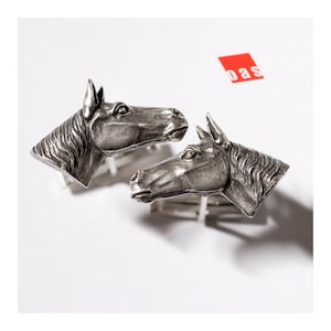 925 Sterling Silver Horse Cufflinks, 925 Sterling Silver Stallion Cufflinks, Silver French Cufflinks, Best Gifts for Men, Father&#39;s Day Gifts