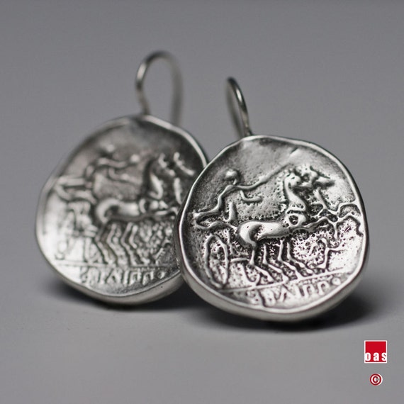 Apollon Coin Bead Handmade in Greece Sterling Silver 925