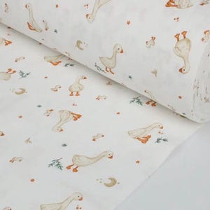 Muslin Goose Cotton double gauze, Goose pattern gauze, Baby cotton Muslin,Double layer gauze fabric, Fabric by the yard
