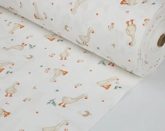 Muslin Goose Cotton double gauze, Goose pattern gauze, Baby cotton Muslin,Double layer gauze fabric, Fabric by the yard