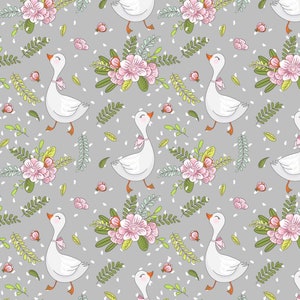 Geese Fabric Cotton Fabric quilting for nursery,blanket,fabric by the Yard, half yard,fabric fat quarter, HIGH QUALITY 62"158cm