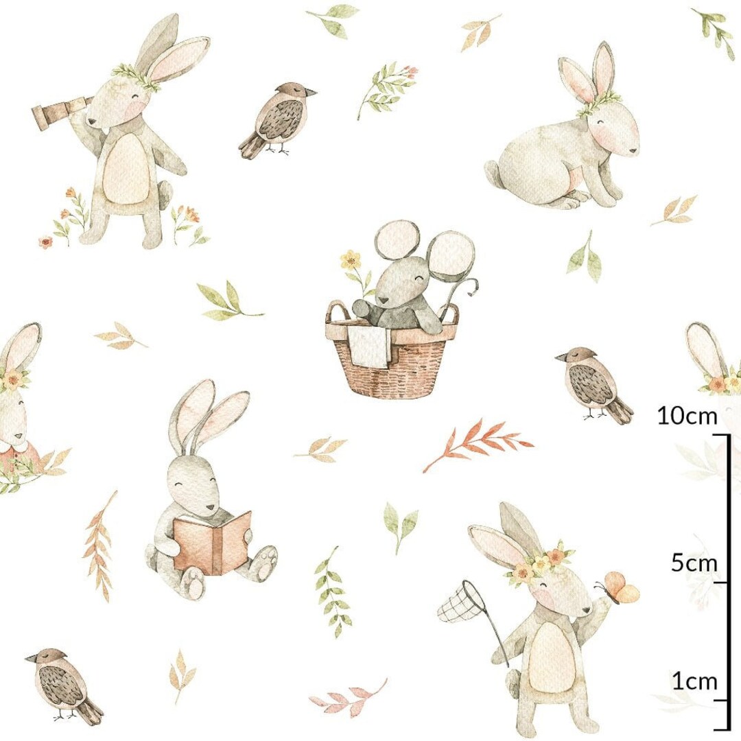 Hare Village Cotton Fabric Mouse Premium Fabric for Bedding Animal ...