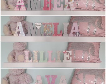 personalised wooden letters for nursery