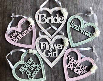 Wooden hearts, friendship gift, bridesmaid gift, flower girl gift, mother of the bride gift, heart decor, heart wall hanging