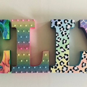 Wooden letters, girls wooden wall letters, wooden standing letters, 15cm wooden letters, wooden letters, christening gift, naming ceremony image 9