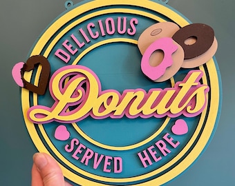 Retro sweet treats sign, cotton candy sign, sprinkes sign, popcorn sign, donuts sign, brownies sign, waffles sign, new home gift