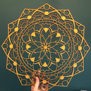 Mandala wall art, wooden mandala, geometric wall art, mandala wall decor