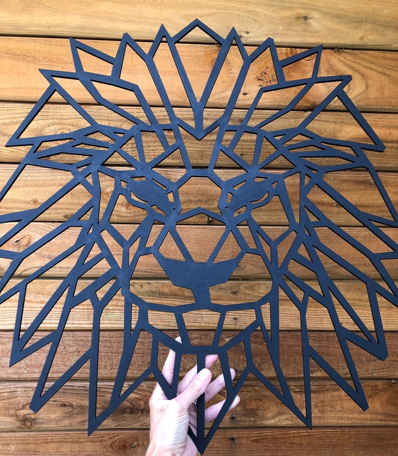 Wooden Geometric Safari Animals Safari Wooden Wall Hanging Etsy UK