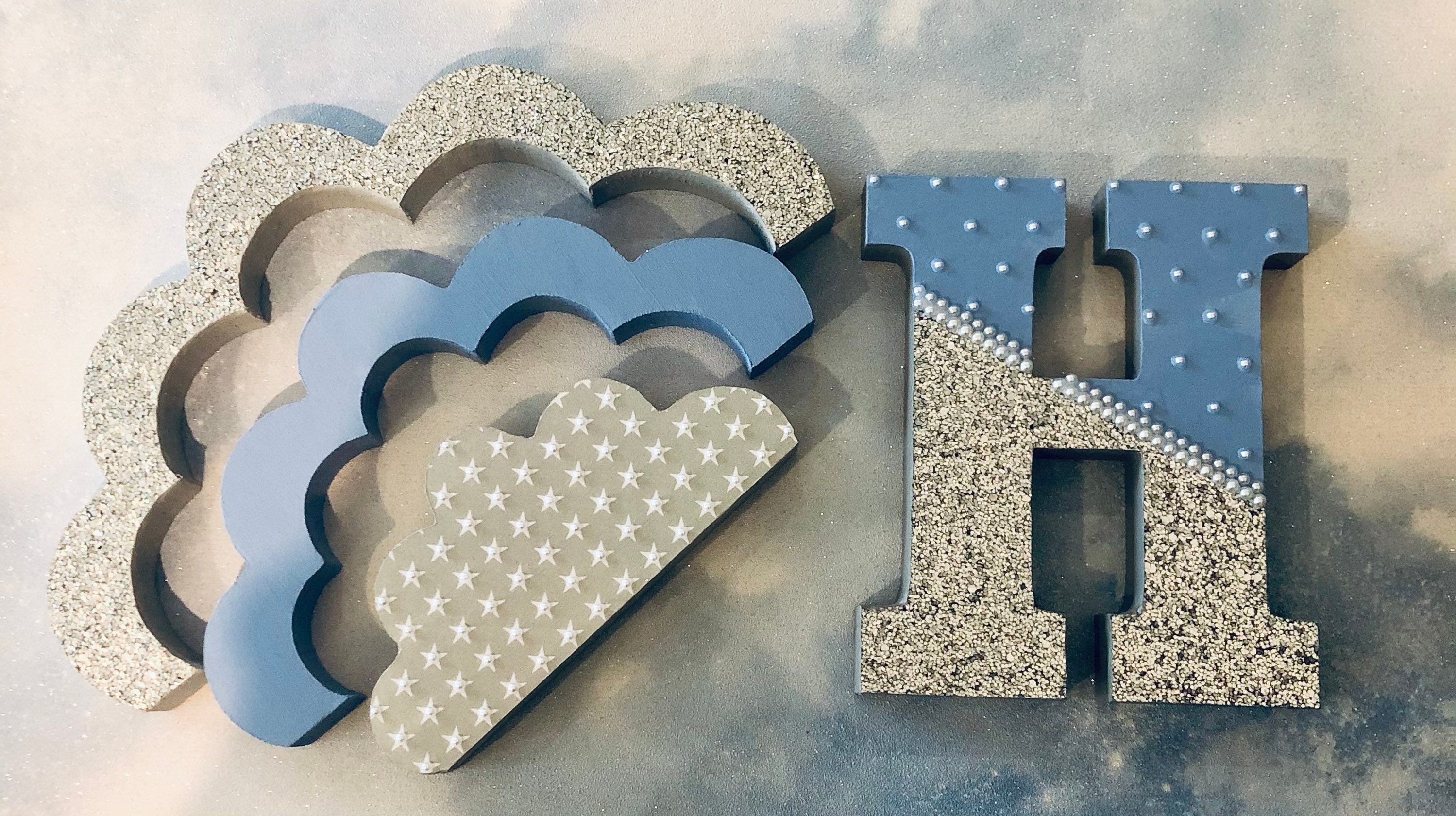 Conjunto de decoración en la nube decoración del dormitorio | Etsy