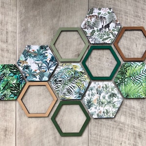 Safari Wandkunst, Hexagon Wandkunst, Safari kinderzimmer dekor, geometrische Wandkunst, abstrakte Wandkunst