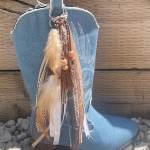 Borlas para botas vaqueras, borlas boho para botas, par de accesorios de clip para botas