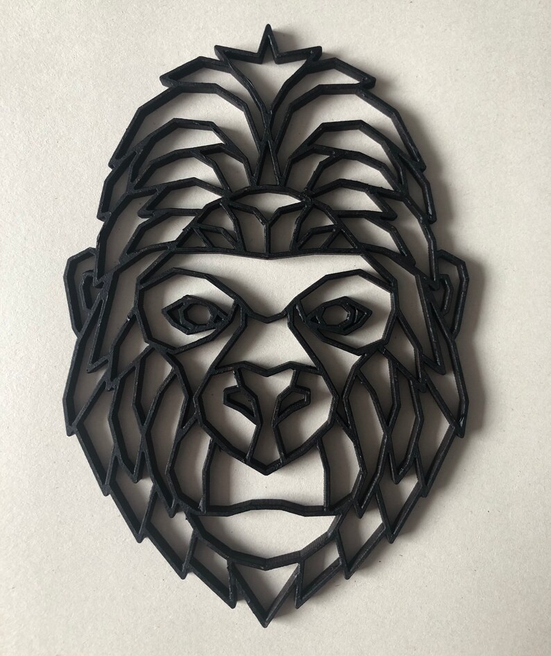 Wooden Geometric Safari Animals Safari Wooden Wall Hanging Etsy