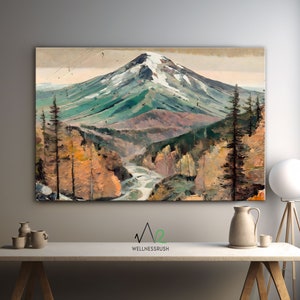 Mount Washington Home Wall Decor, White Mountains in New Hampshire, Retro Vintage, Popular Right Now, Preppy Room Decor, Maximalist Boho Art
