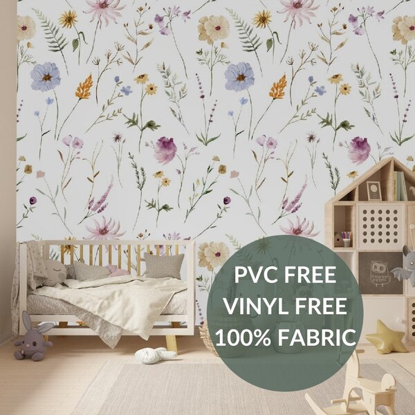 Wildflower Wallpaper Mural Etsy