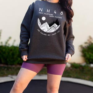 NH48, New Hampshire 4000 Footers, Lane Seven Sweatshirt White Mountains, Hiker Gift, NH peaks, Gift for Hiker, Peakbagging Shirt Souvenir