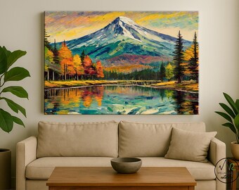 Mount Washington New Hampshire Wall Art Decor, White Mountains Canvas Print, Rustic Cabin Decor, Hiking & Nature Lover Home Gift, Office Art