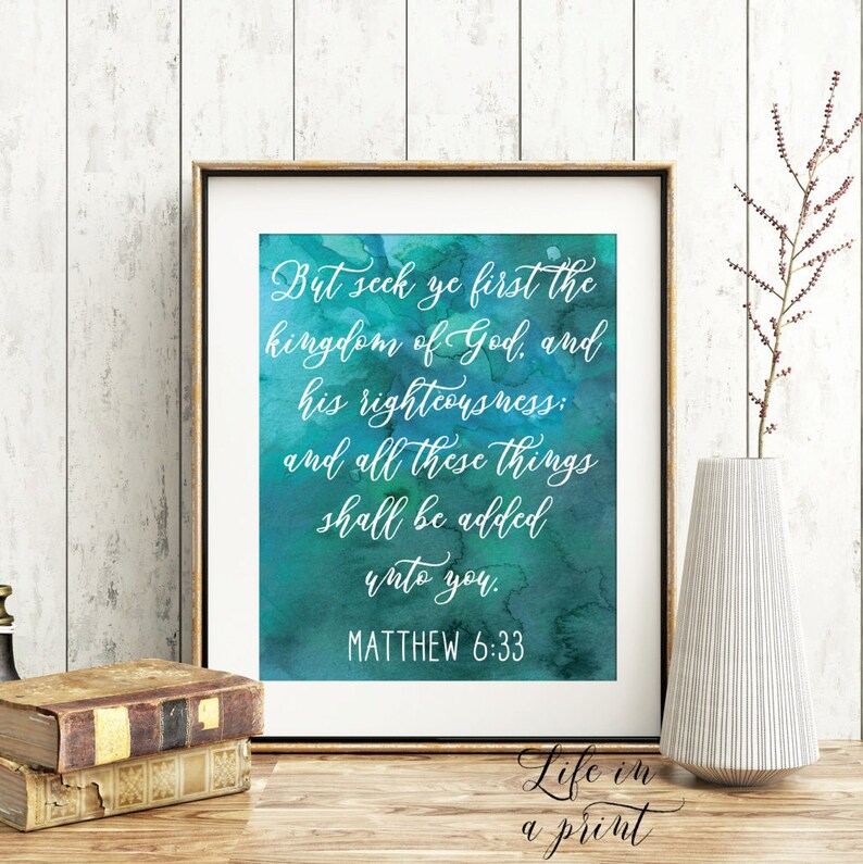 seek ye first the kingdom of god seek ye first the kingdom of god