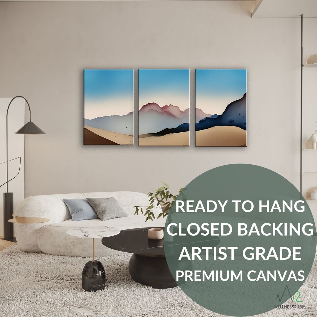 Canvas Wall Art Home Decor Mountain Triptych Art Non Framed Canvas ...