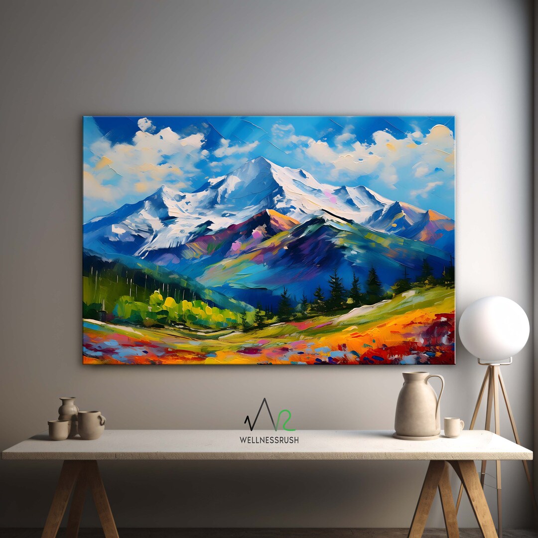 Handies Peak Colorado Fourteeners Canvas Wall Art, CO 14ers, Apartment