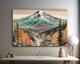Mount Washington Home Wall Decor, White Mountains in New Hampshire, Retro Vintage, Popular Right Now, Preppy Room Decor, Maximalist Boho Art