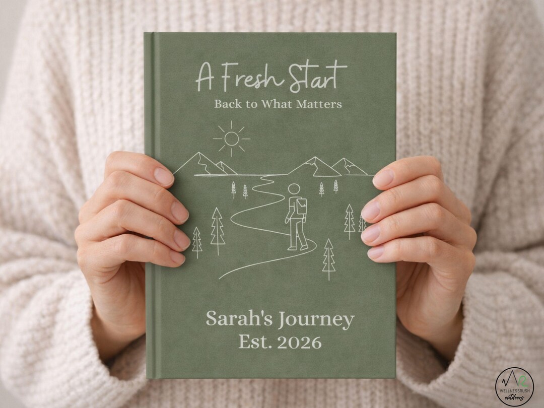 Outside Notebook Templete Personalized Name & Year Outdoor Lover Notebook, A Fresh Start ...