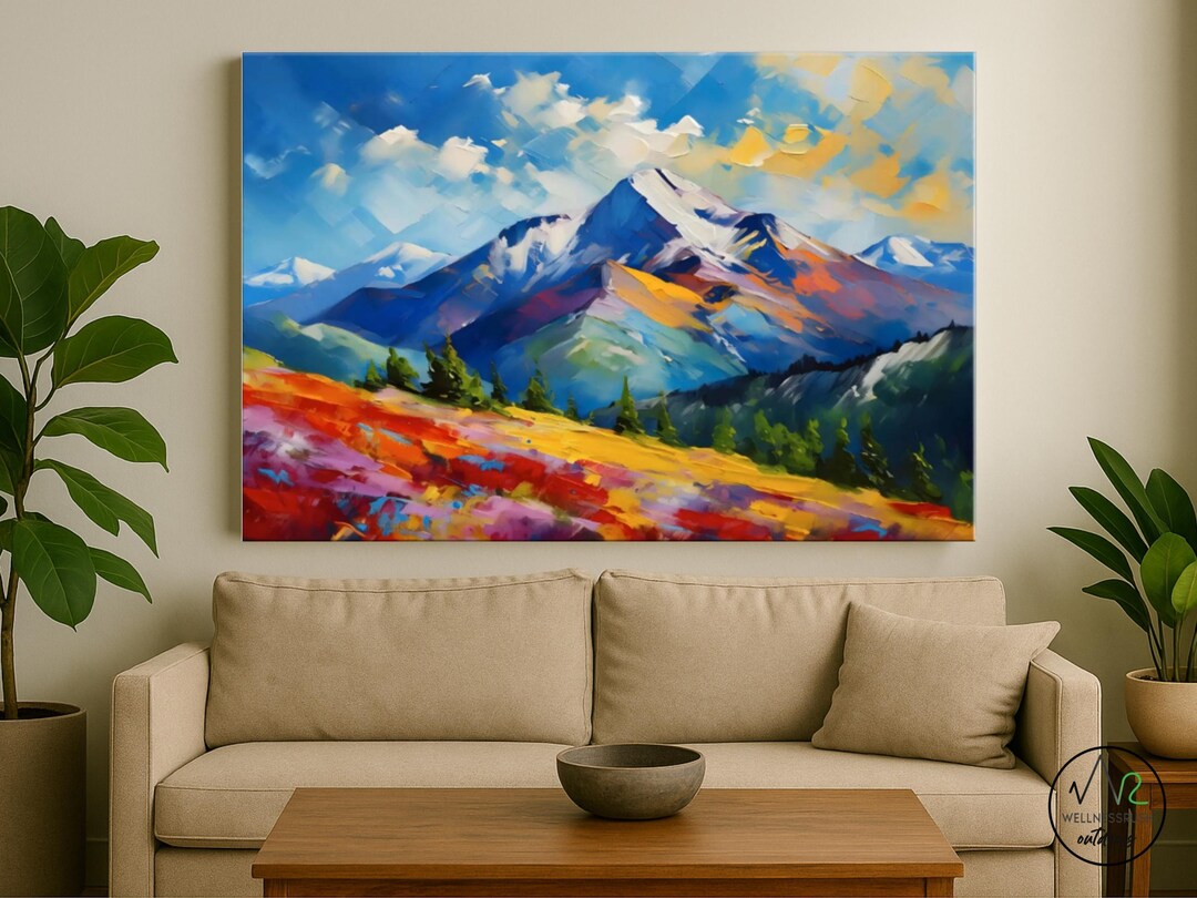 Quandary Peak Colorado Wall Art, Vibrant 14er Mountain Canvas Print ...