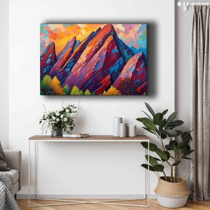 Flatirons Art Print Boulder Colorado Canvas Wall Art Home Office Decor Colorado Souvenir for Hikers Climbers Homeowners Housewarming Gift