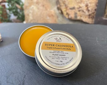Vegan Calendula Salve, Triple Calendula Strength, 100% Plant-based, No Beeswax