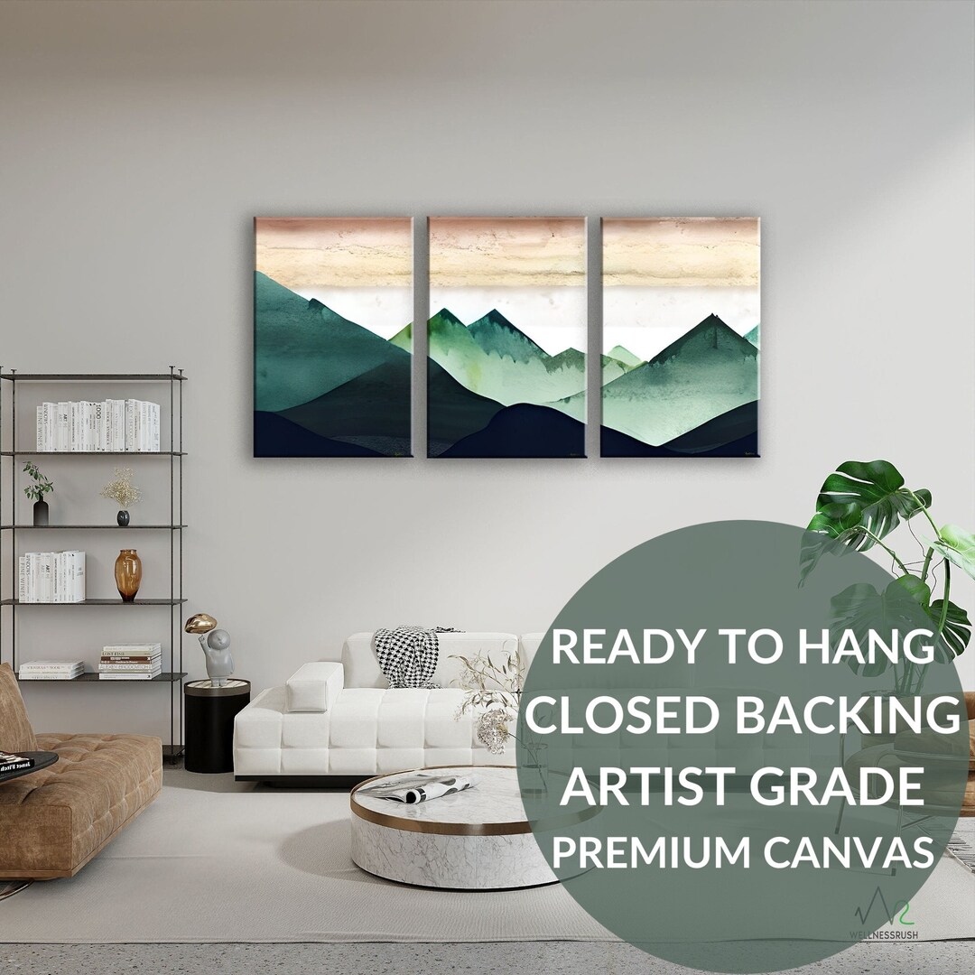 Canvas Wall Art Home Decor Mountain 3 Piece Wall Art Non Framed Canvas ...