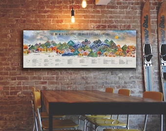NH48 Canvas Wall Art, Fall Autumn New Hampshire 4000 Footers, Living Room Decor, New England, White Mountains High Points, New Home Gift,